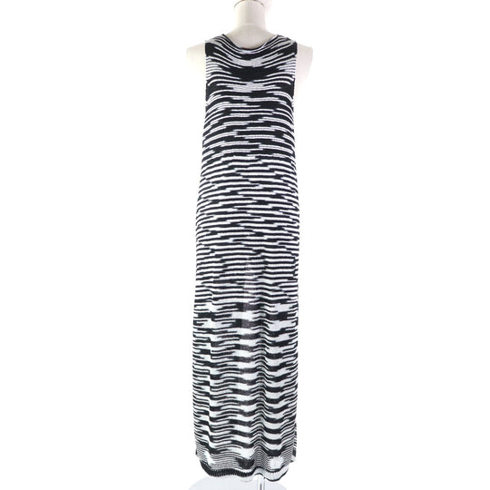 Missoni Vest Main: 97% acetate, Main: 3% polyester Black Silver Women 40 Used Authentic
