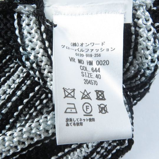 Missoni Vest Main: 97% acetate, Main: 3% polyester Black Silver Women 40 Used Authentic