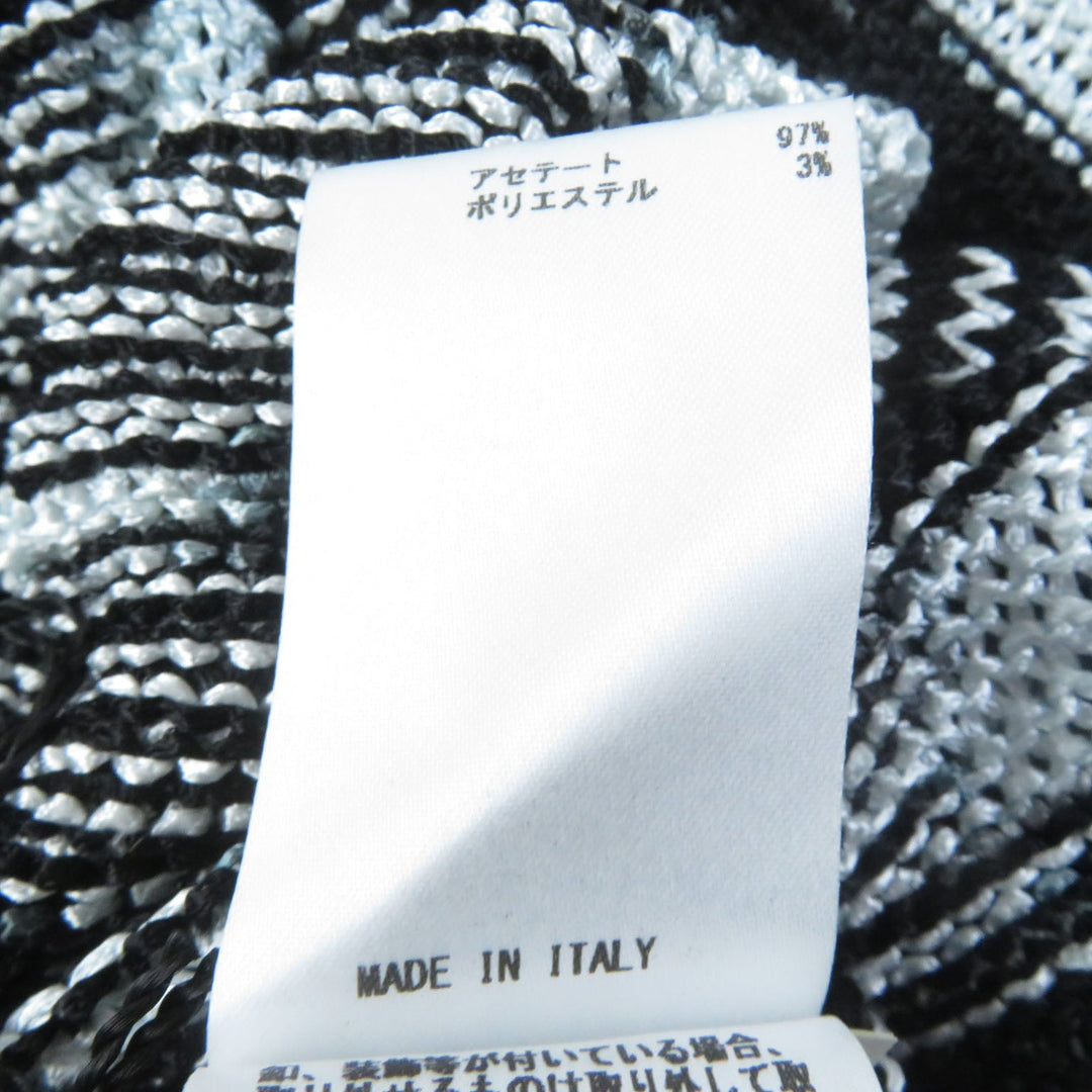 Missoni Vest Main: 97% acetate, Main: 3% polyester Black Silver Women 40 Used Authentic