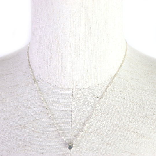 TIFFANY&Co. Necklace Main: AG925, Part: 1P Aquamarine Silver blue By the yard Women Used Authentic