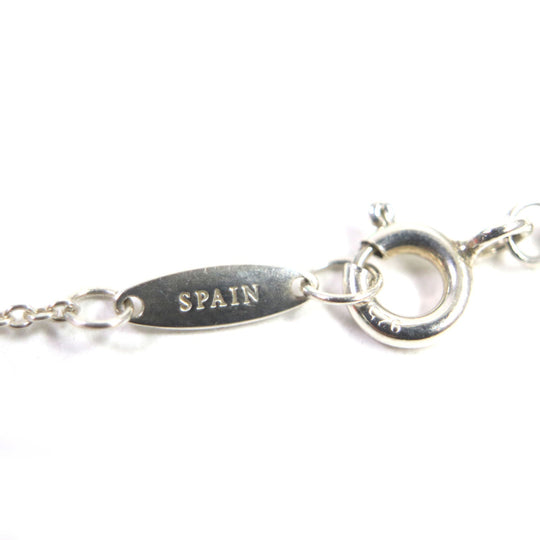TIFFANY&Co. Necklace Main: AG925, Part: 1P Aquamarine Silver blue By the yard Women Used Authentic