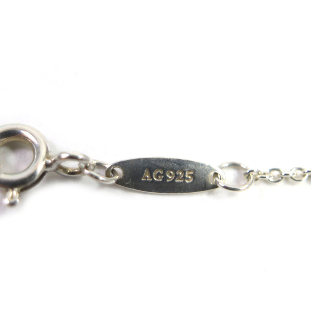 TIFFANY&Co. Necklace Main: AG925, Part: 1P Aquamarine Silver blue By the yard Women Used Authentic