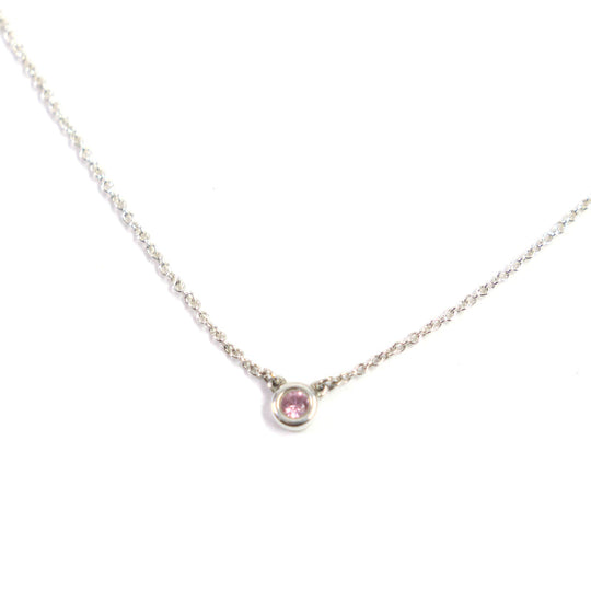 TIFFANY&Co. Necklace Main: AG925, Part: 1P pink sapphire Silver pink By the yard Women Used Authentic