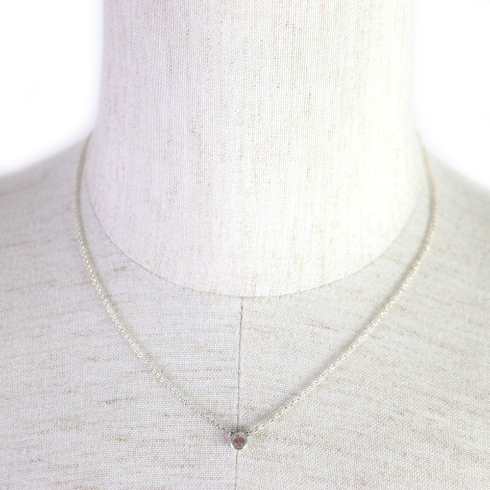 TIFFANY&Co. Necklace Main: AG925, Part: 1P pink sapphire Silver pink By the yard Women Used Authentic