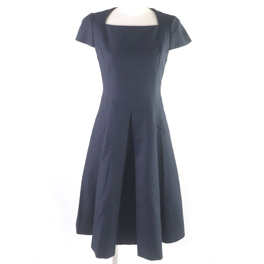 FOXEY dress 39686 Outer: 100% cotton, Lining: 100% cupra, Lace/Outer: 100% rayon, Lining: 100% cotton Dark navy Women 38 Used Authentic