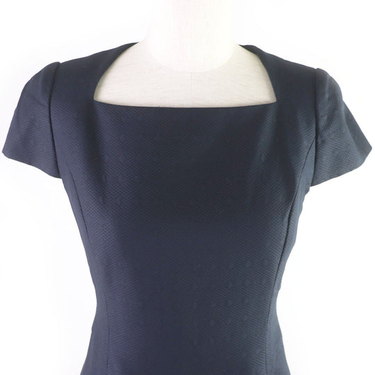 FOXEY dress 39686 Outer: 100% cotton, Lining: 100% cupra, Lace/Outer: 100% rayon, Lining: 100% cotton Dark navy Women 38 Used Authentic