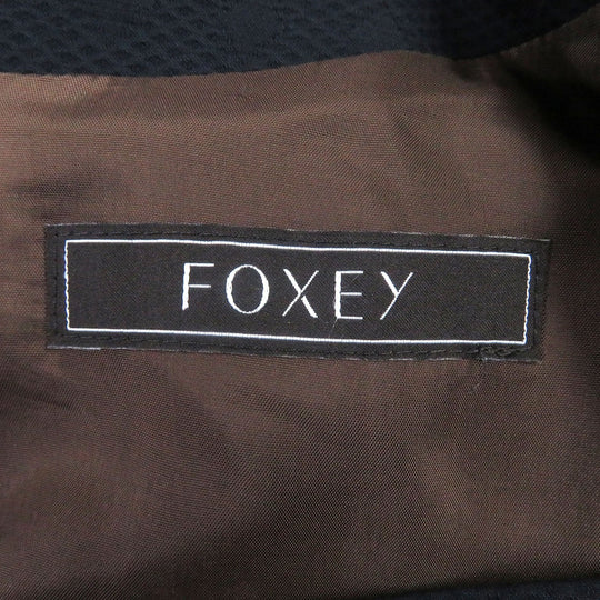 FOXEY dress 39686 Outer: 100% cotton, Lining: 100% cupra, Lace/Outer: 100% rayon, Lining: 100% cotton Dark navy Women 38 Used Authentic
