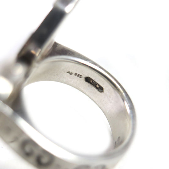 GUCCI Ring Main�FAG925 Pink Silver GHOST ghost Women 11 Used Authentic