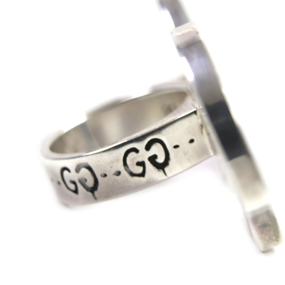 GUCCI Ring Main�FAG925 Pink Silver GHOST ghost Women 11 Used Authentic