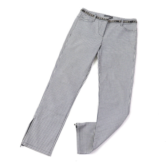 CHANEL Pants P53371 Main: 98% cotton, Main: 2% elastane (polyurethane) Navy white Women 34 Used Authentic