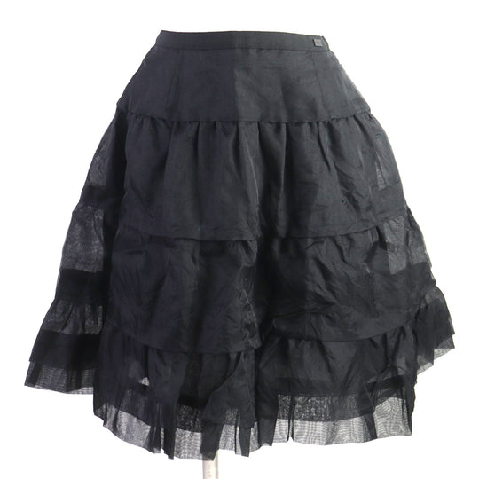 FOXEY skirt 33705 Outer: 100% silk, Lining: 100% polyester black Whip Women 38 Used Authentic