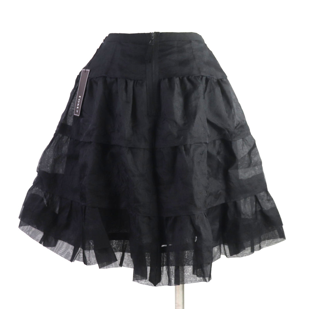 FOXEY skirt 33705 Outer: 100% silk, Lining: 100% polyester black Whip Women 38 Used Authentic