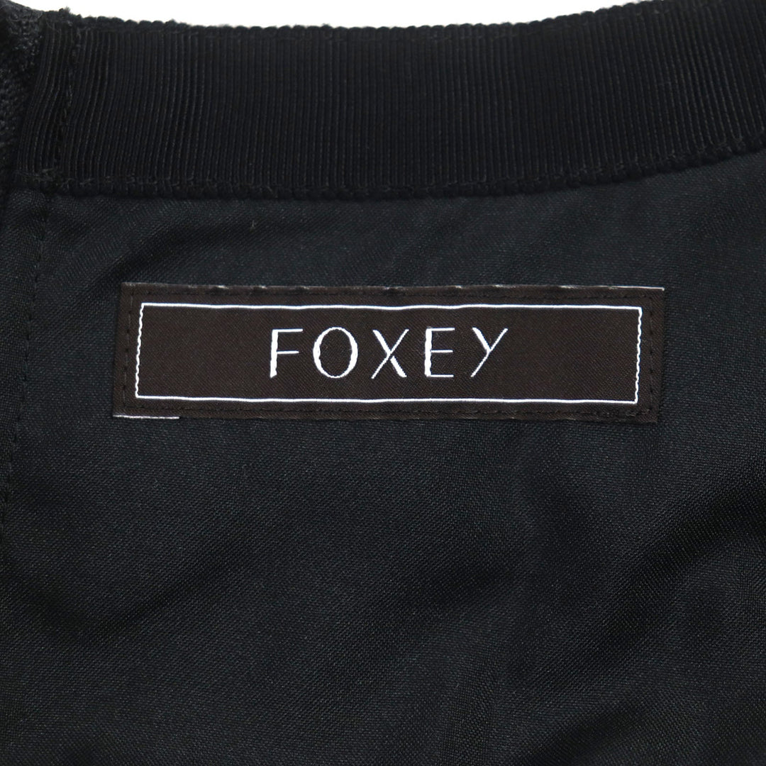 FOXEY skirt 33705 Outer: 100% silk, Lining: 100% polyester black Whip Women 38 Used Authentic