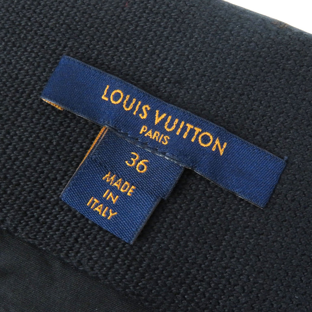 LOUIS VUITTON cargo pants Outer: 66% lyocell, 34% cotton; Lining: 100% cotton; Synthetic leather: 100% polyester (PVC coated) Black type Women 36 Used Authentic
