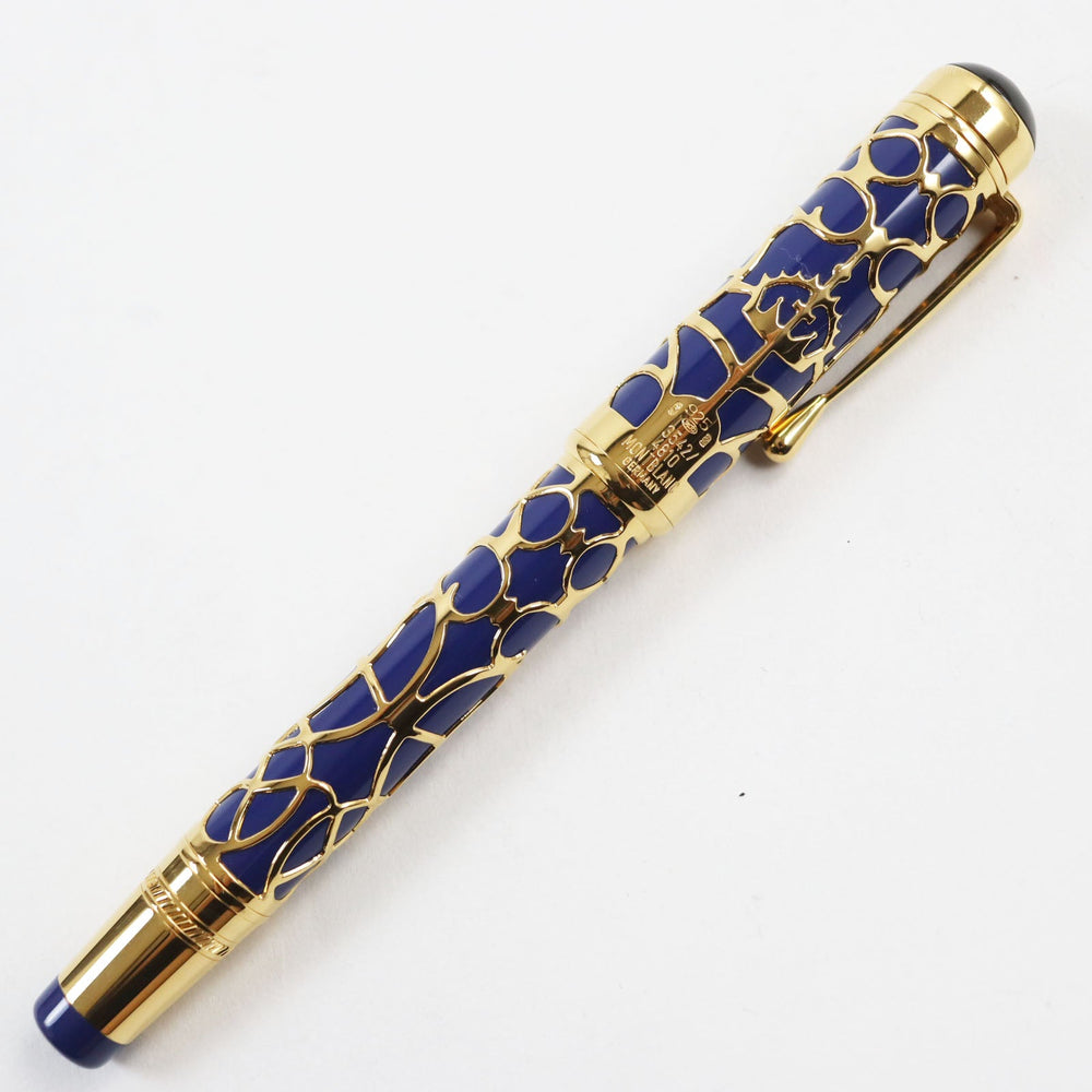 MONTBLANC fountain pen Part: SV925, Nib: K18 Gold blue Patron Series 1995 Prince Regent mens(Unisex) Used Authentic