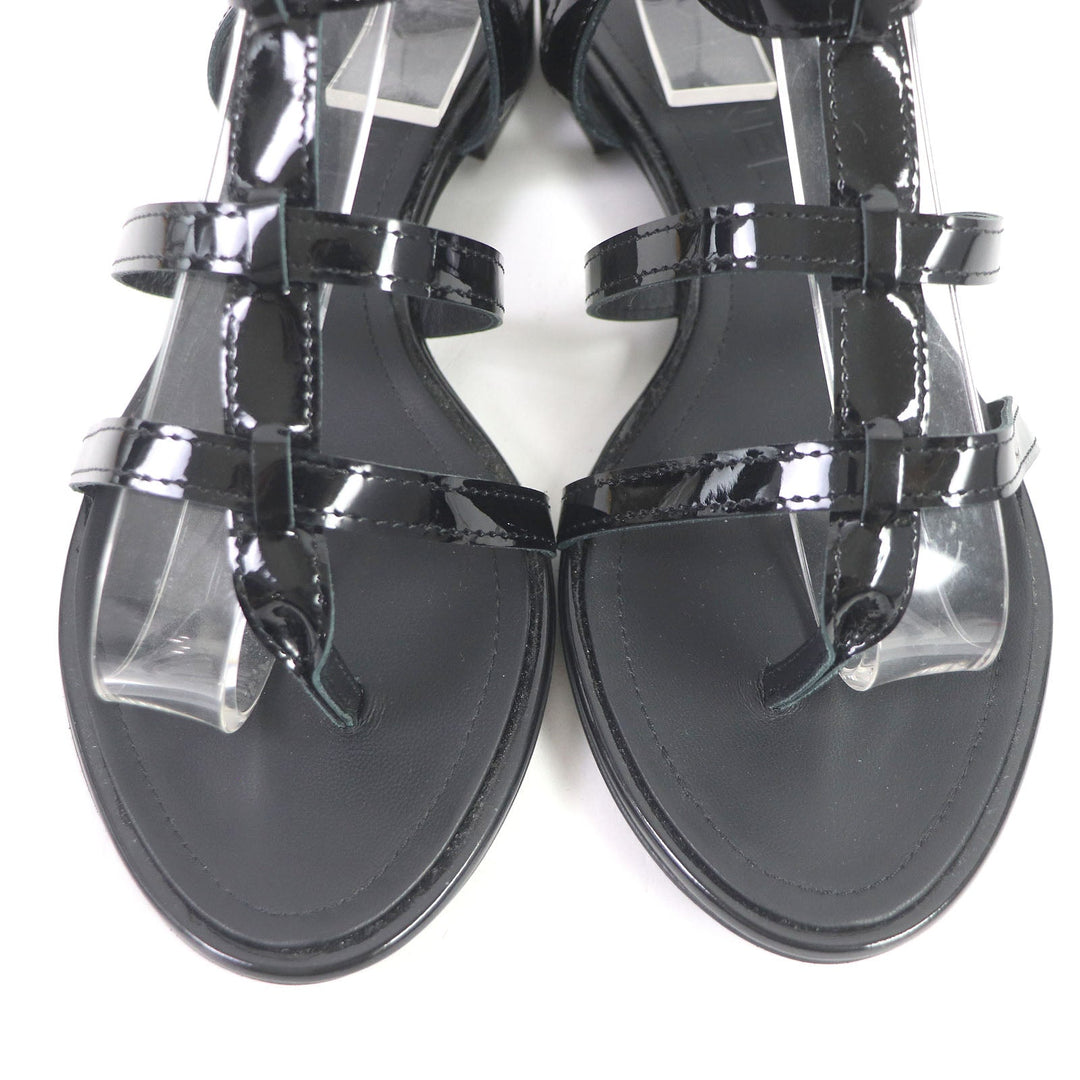 CHANEL Sandals G25488 Main: Leather, Part: Patent black Women 35 Used Authentic
