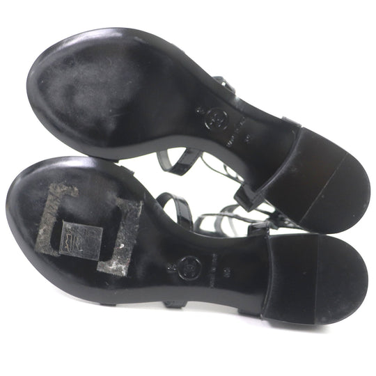 CHANEL Sandals G25488 Main: Leather, Part: Patent black Women 35 Used Authentic