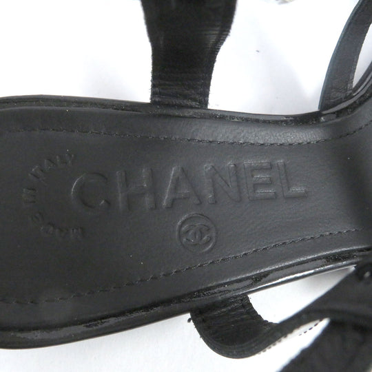 CHANEL Sandals G25488 Main: Leather, Part: Patent black Women 35 Used Authentic