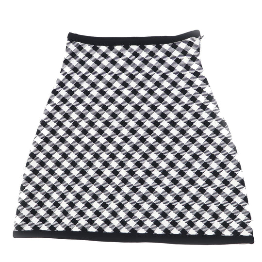 Christian Dior flare skirt 254J18AM514 Main: 84% rayon, 15% nylon, 1% polyurethane Black White Women 38 Used Authentic