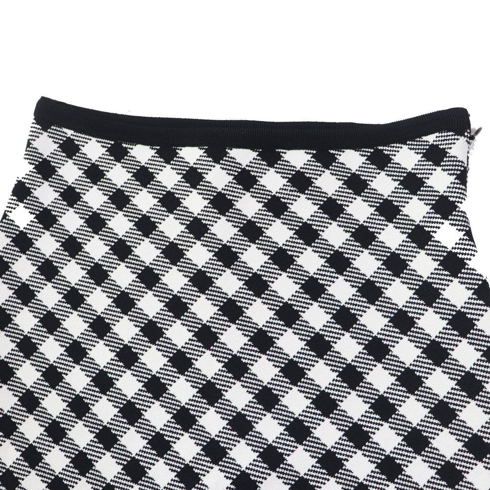 Christian Dior flare skirt 254J18AM514 Main: 84% rayon, 15% nylon, 1% polyurethane Black White Women 38 Used Authentic