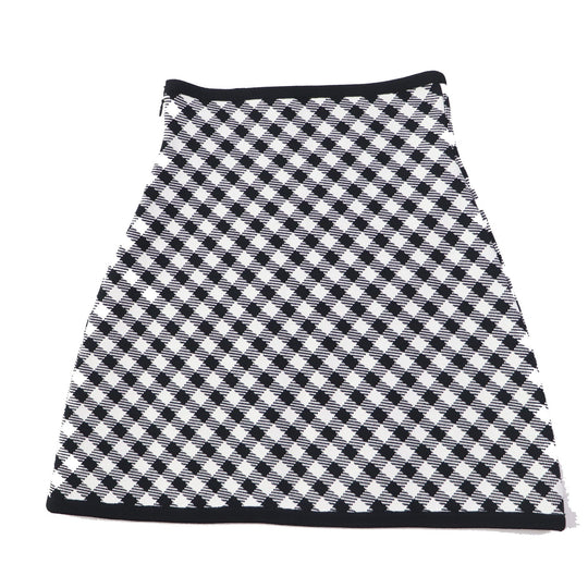 Christian Dior flare skirt 254J18AM514 Main: 84% rayon, 15% nylon, 1% polyurethane Black White Women 38 Used Authentic