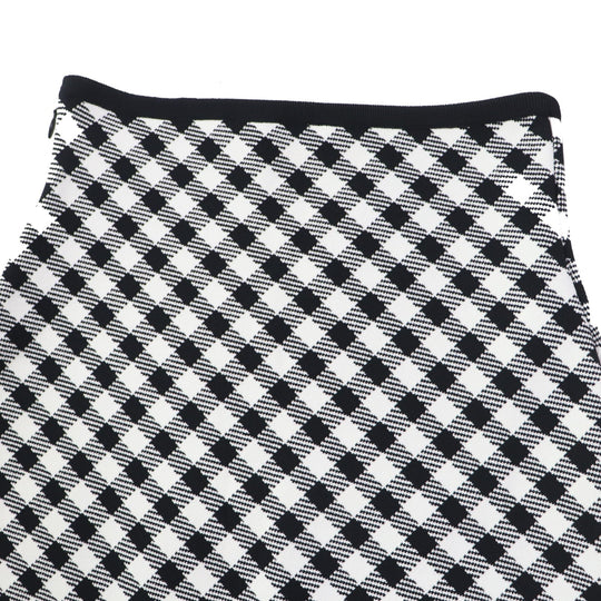 Christian Dior flare skirt 254J18AM514 Main: 84% rayon, 15% nylon, 1% polyurethane Black White Women 38 Used Authentic
