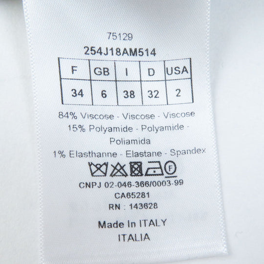Christian Dior flare skirt 254J18AM514 Main: 84% rayon, 15% nylon, 1% polyurethane Black White Women 38 Used Authentic