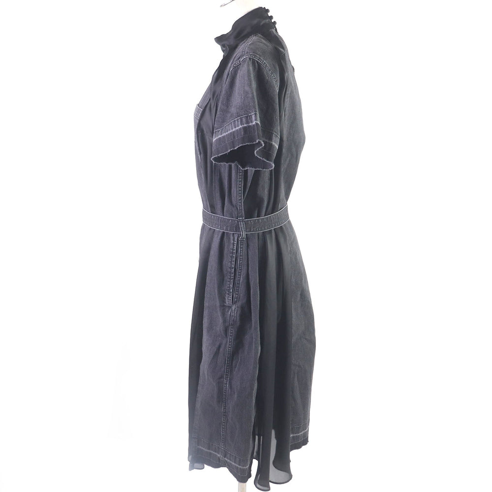 Sacai one piece 19-04572 Main: 100% cotton, Part: 100% polyester black Women 1 Used Authentic