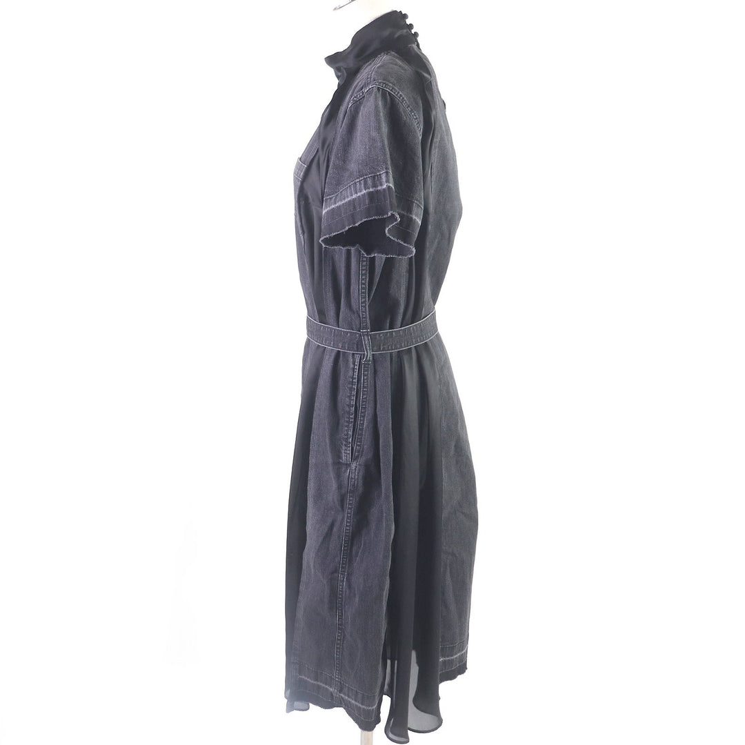Sacai one piece 19-04572 Main: 100% cotton, Part: 100% polyester black Women 1 Used Authentic