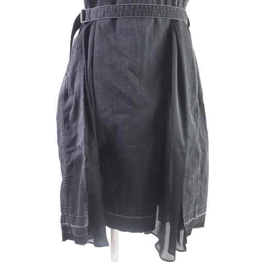 Sacai one piece 19-04572 Main: 100% cotton, Part: 100% polyester black Women 1 Used Authentic