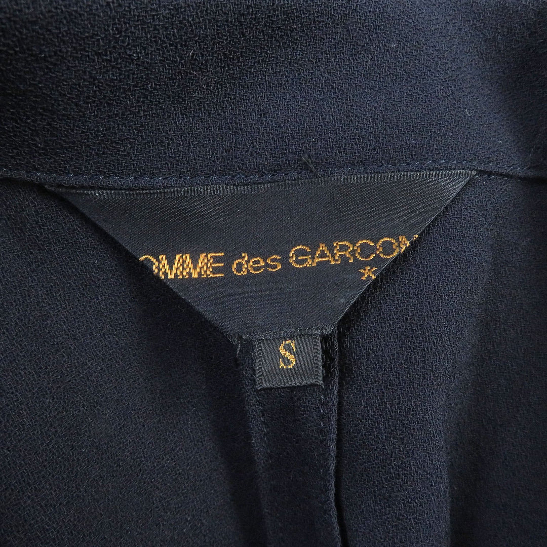 COMME des GARCONS setup GJ-11010S Main: 85% wool, Main: 15% nylon, Part: 100% cotton, Outer: 100% cotton, Lining: 69% acetate Dark navy Women (Top)S, (Bottom) M Used Authentic