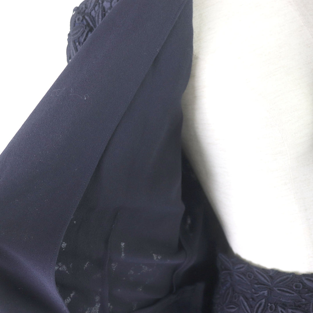 COMME des GARCONS setup GJ-11010S Main: 85% wool, Main: 15% nylon, Part: 100% cotton, Outer: 100% cotton, Lining: 69% acetate Dark navy Women (Top)S, (Bottom) M Used Authentic
