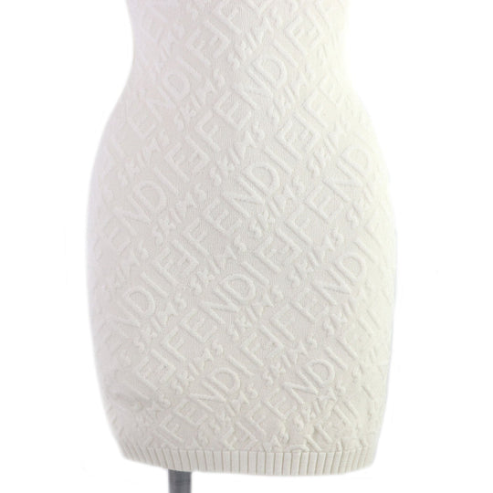 FENDI one piece 51% rayon, 21% polypropylene, 18% polyester, 9% nylon, 1% polyurethane Ivory Women 36 Used Authentic