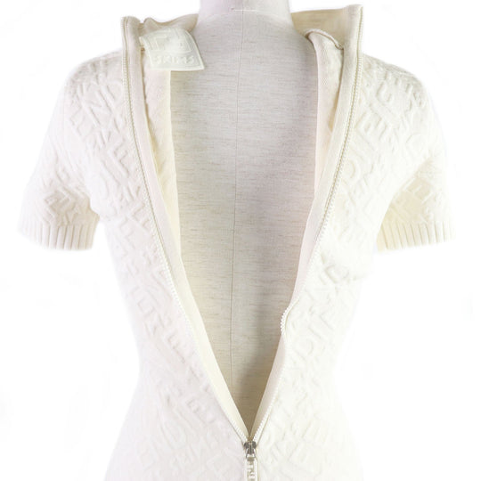 FENDI one piece 51% rayon, 21% polypropylene, 18% polyester, 9% nylon, 1% polyurethane Ivory Women 36 Used Authentic