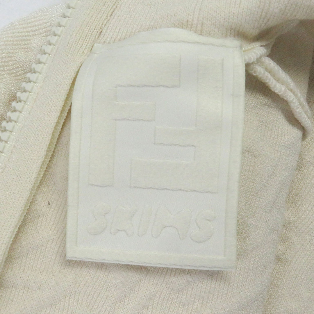 FENDI one piece 51% rayon, 21% polypropylene, 18% polyester, 9% nylon, 1% polyurethane Ivory Women 36 Used Authentic