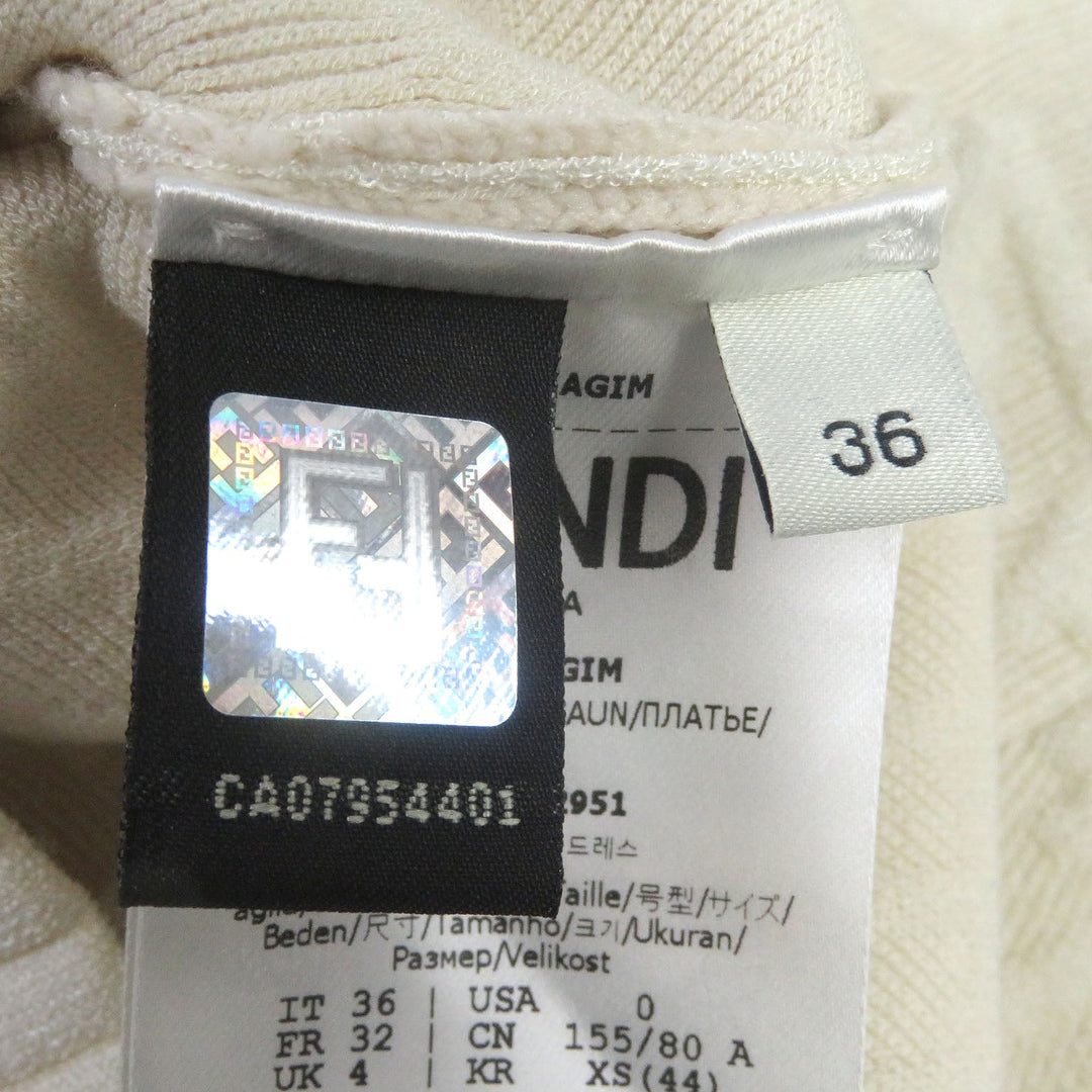 FENDI one piece 51% rayon, 21% polypropylene, 18% polyester, 9% nylon, 1% polyurethane Ivory Women 36 Used Authentic