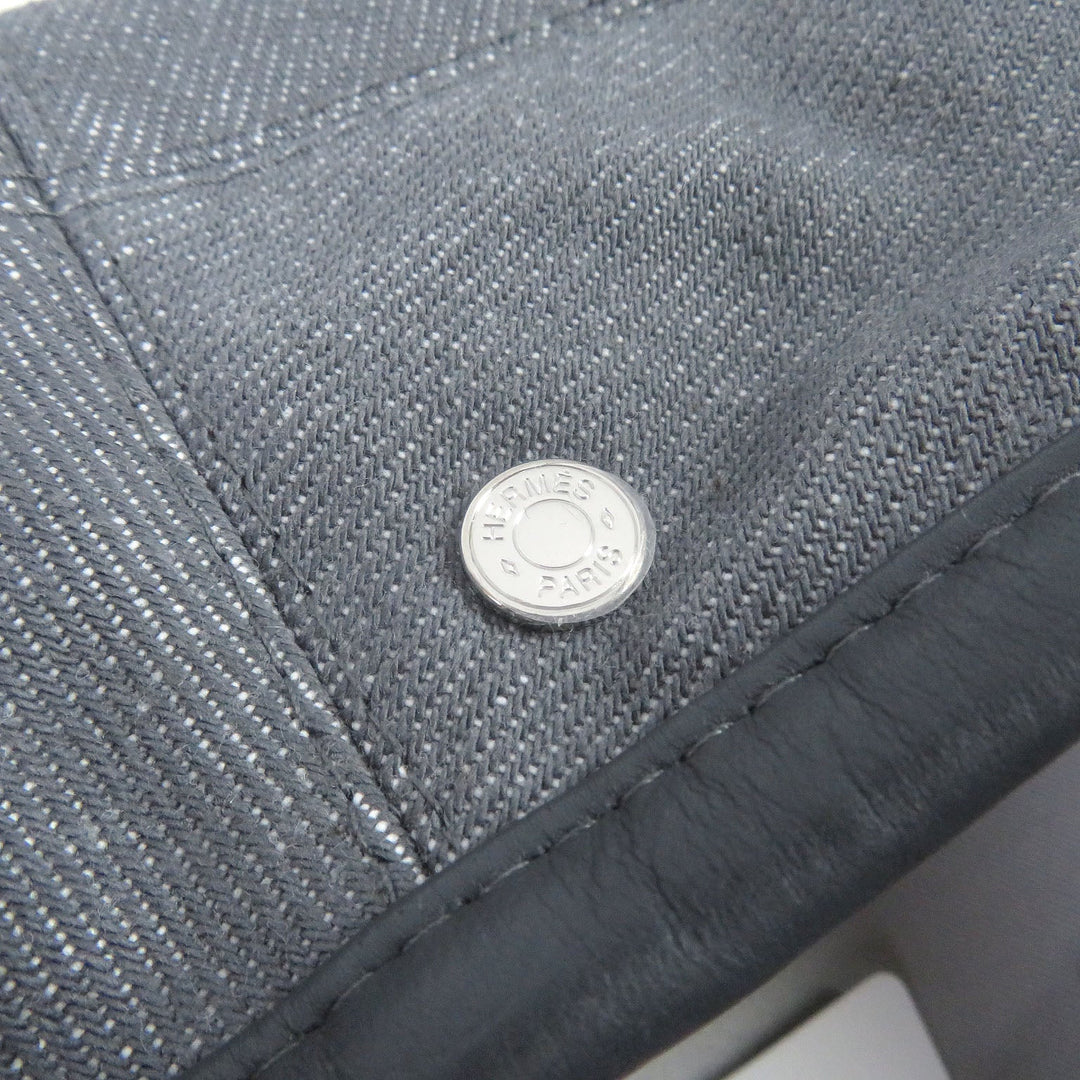 HERMES beret Main: 100% cotton, Lining: 65% rayon, Lining: 35% silk, Part: 100% leather gray Saint Honor Women Used Authentic