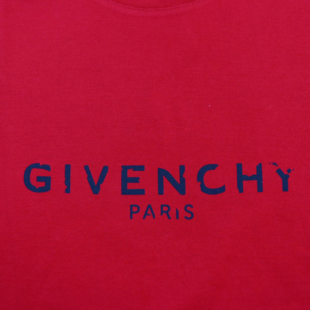 GIVENCHY Short sleeve T-shirt BM70K93002 Main: 100% cotton Red mens XS Used Authentic