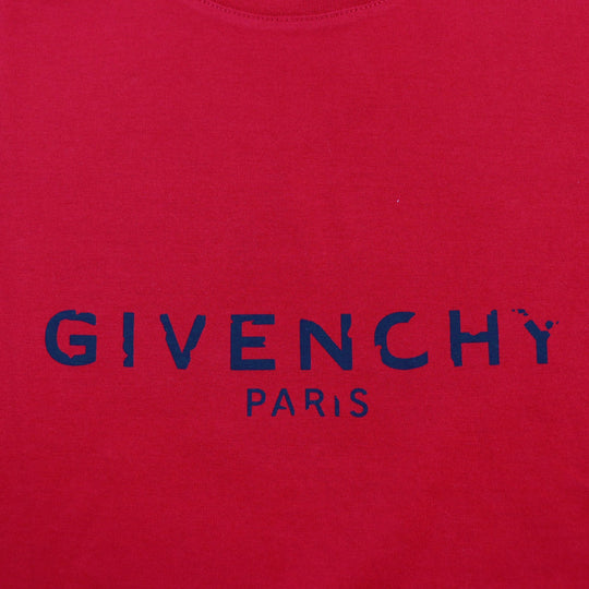 GIVENCHY Short sleeve T-shirt BM70K93002 Main: 100% cotton Red mens XS Used Authentic