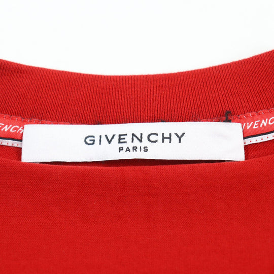 GIVENCHY Short sleeve T-shirt BM70K93002 Main: 100% cotton Red mens XS Used Authentic