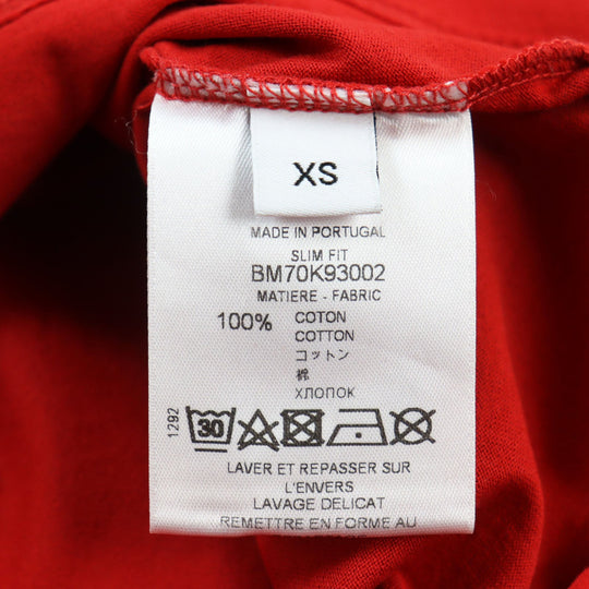 GIVENCHY Short sleeve T-shirt BM70K93002 Main: 100% cotton Red mens XS Used Authentic