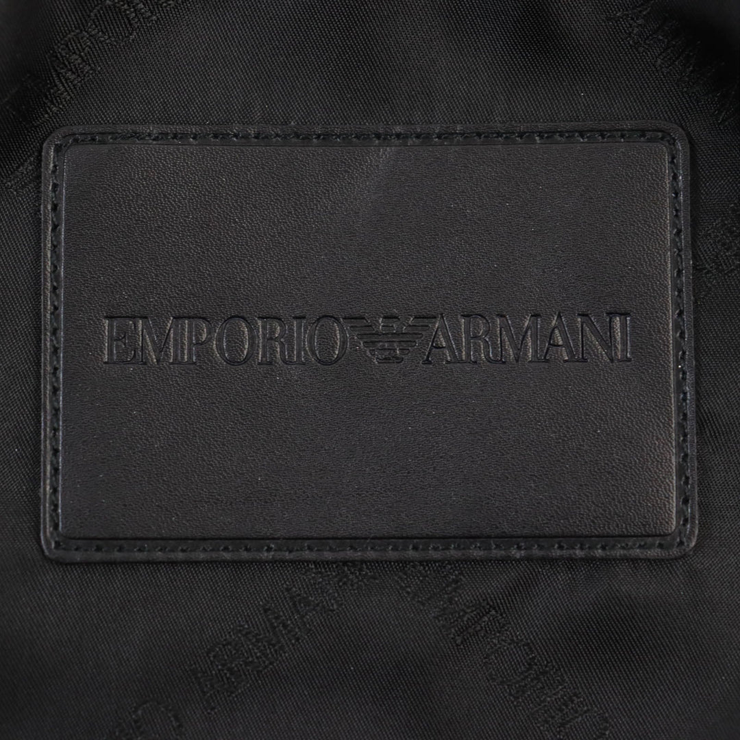 EMPORIO ARMANI Hoodie 01R54P 01P54 Outer: 100% Lamb Leather; Lining: 100% Polyester black mens 48 Used Authentic