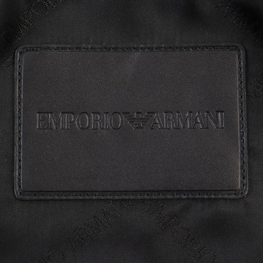 EMPORIO ARMANI Hoodie 01R54P 01P54 Outer: 100% Lamb Leather; Lining: 100% Polyester black mens 48 Used Authentic