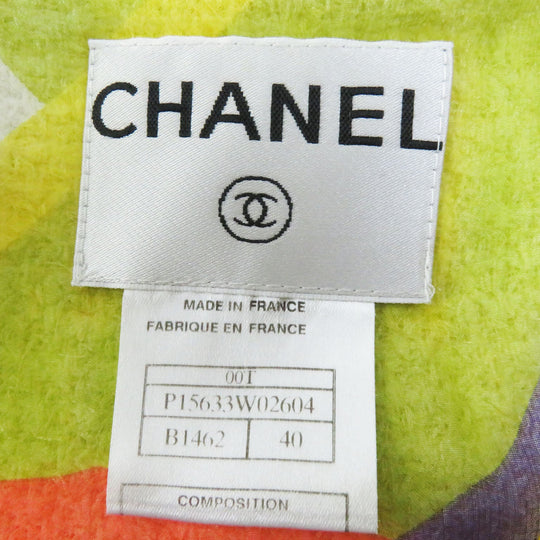 CHANEL setup 00T P15633 Outer: 75% nylon, Outer: 25% wool, Lining: 100% silk Ivoryx multi Women 40 Used Authentic
