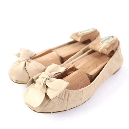 PRADA Ballet shoes Main: Leather beige Women 34 1/2 Used Authentic