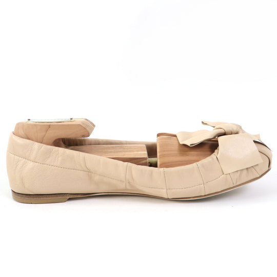 PRADA Ballet shoes Main: Leather beige Women 34 1/2 Used Authentic