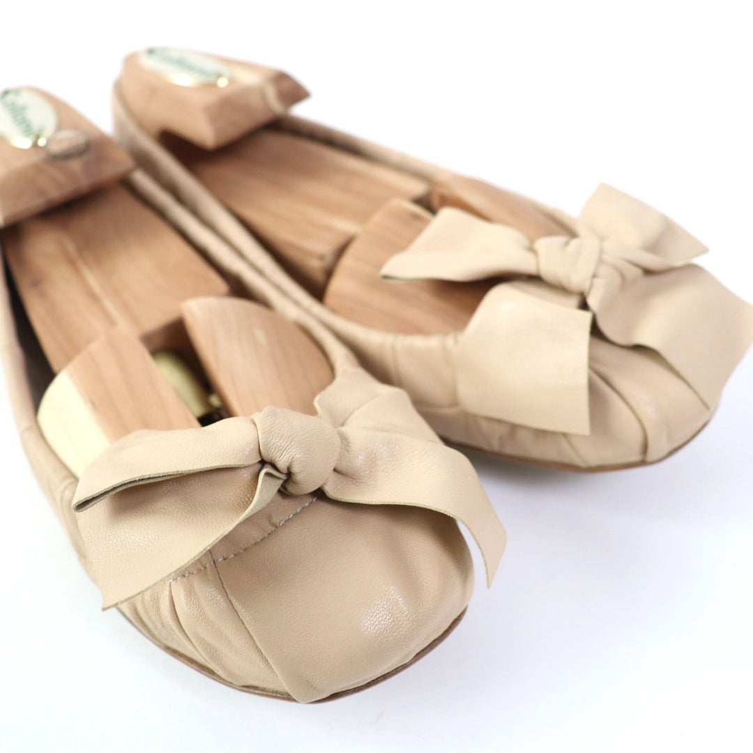 PRADA Ballet shoes Main: Leather beige Women 34 1/2 Used Authentic