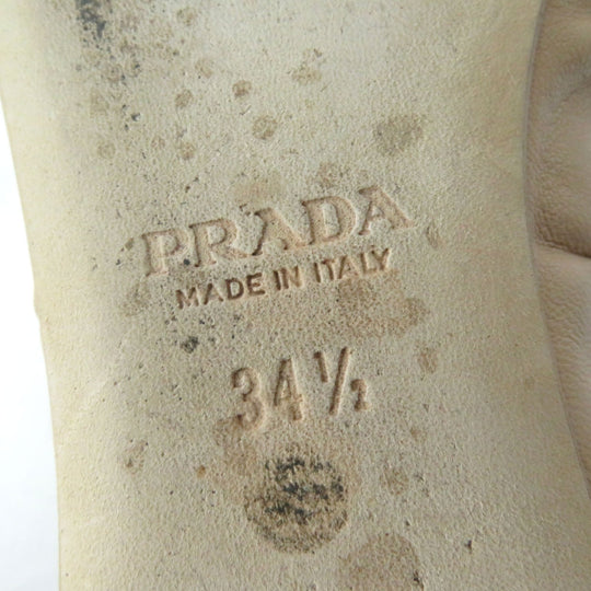 PRADA Ballet shoes Main: Leather beige Women 34 1/2 Used Authentic