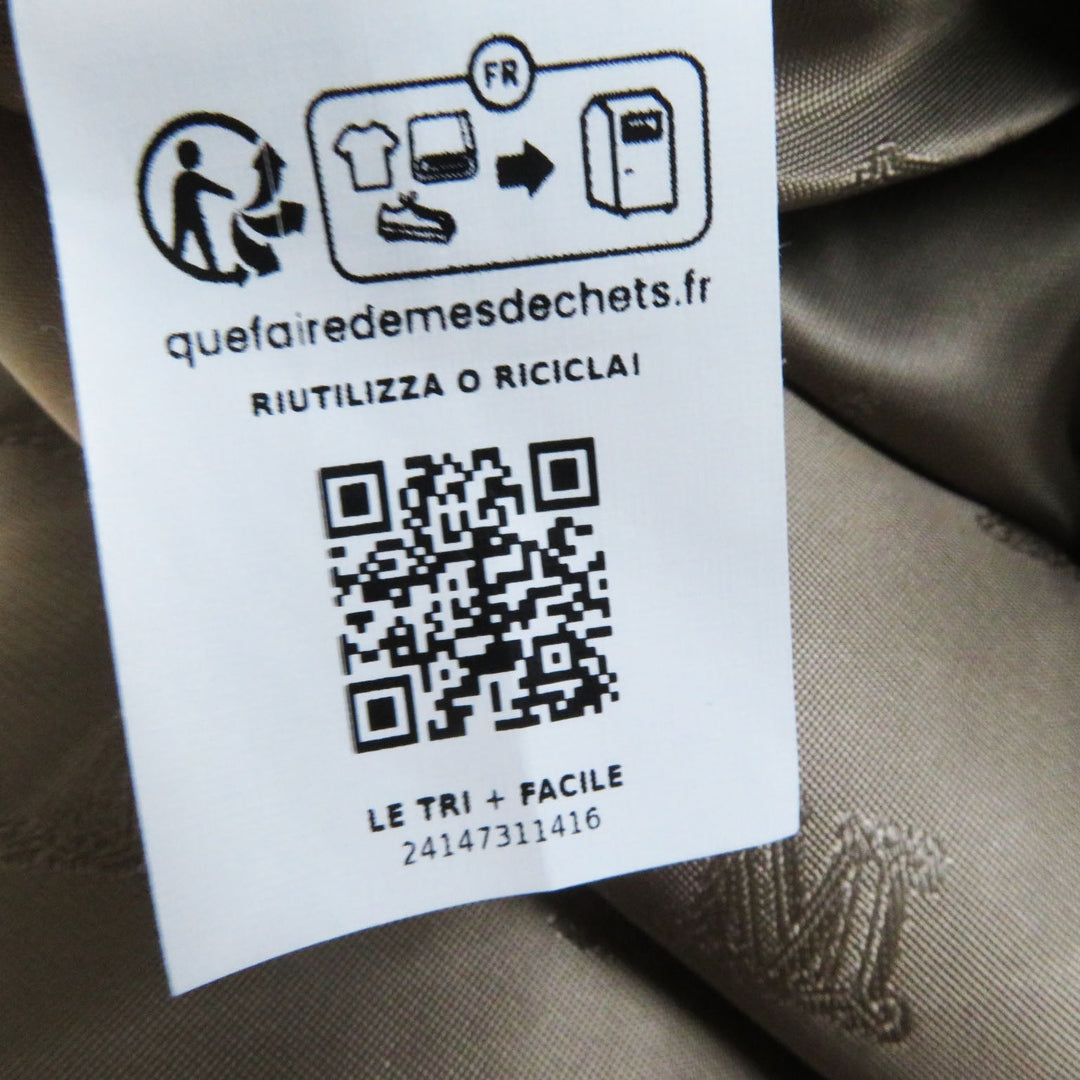 MAX MARA coat Outer: 62% alpaca, Outer: 26% wool, Outer: 12% silk, Lining: 100% viscose (rayon) Brown White tag Teddy bear Women ML (170/92A) Used Authentic