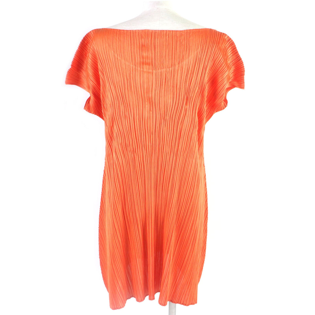 PLEATS PLEASE one piece PP11-JT585 Main: 100% polyester Orange Women 3 Used Authentic